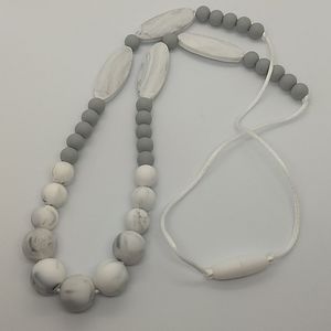 Marquise Flow (Marble/Grey) Teething Necklace